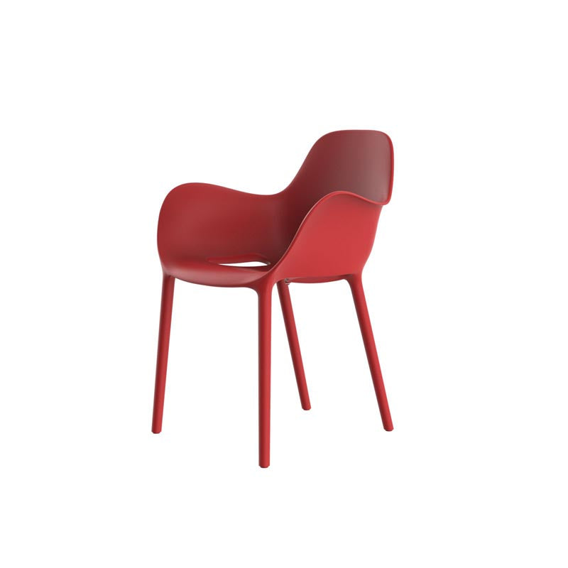 SABINAS Silla con Brazos (4 Pack) para exterior | VONDOM. Silla de diseño moderno para jardín o terraza. Dimensiones: 61x55x80 Diseñado por Javier Mariscal. Fabricado por inyección de resina de alta resistencia reforzada con fibra de vidrio y tratamiento UV.