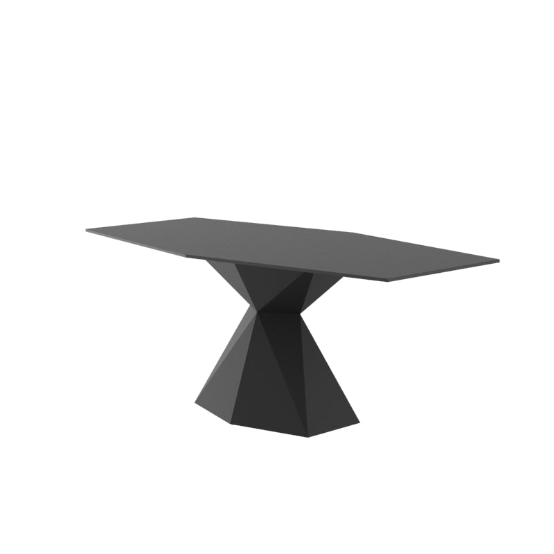 VERTEX Mesa Rectangular 180x94x72 para exterior | VONDOM. Mesa de diseño moderno para jardín o terraza. Dimensiones: 180x94x72 Diseñado por Karim Rashid. Fabricado en rotomoldeo de resina de polietileno de alta resistencia reforzada con fibra de vidrio y tratamiento UV.