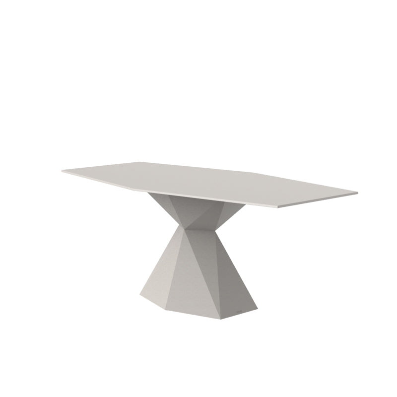 VERTEX Mesa Rectangular 180x94x72 para exterior | VONDOM. Mesa de diseño moderno para jardín o terraza. Dimensiones: 180x94x72 Diseñado por Karim Rashid. Fabricado en rotomoldeo de resina de polietileno de alta resistencia reforzada con fibra de vidrio y tratamiento UV.