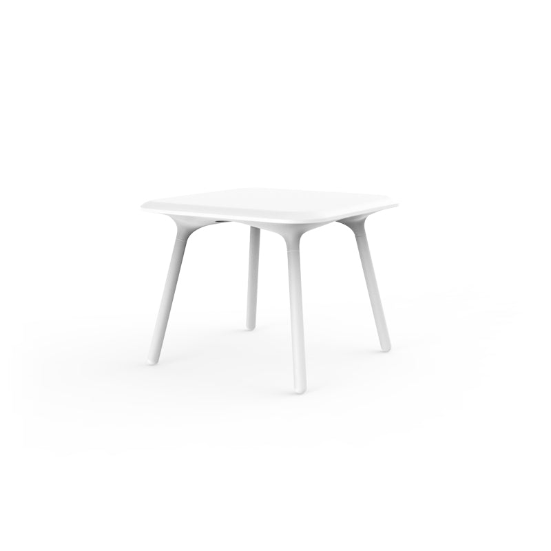 Mesa PAL 90x90x72 Pie Inox para exterior | VONDOM. Mesa de diseño moderno para jardín o terraza. Dimensiones: 90x90x72 Diseñado por Karim Rashid. Fabricado en rotomoldeo de resina de polietileno de alta resistencia reforzada con fibra de vidrio y tratamiento UV.