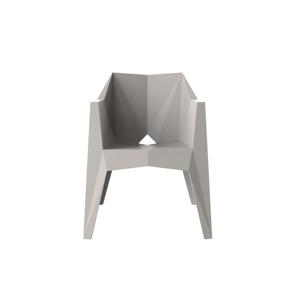 VOXEL Silla con Brazos (4 Pack) Apilable para exterior | VONDOM. Silla de diseño moderno para jardín o terraza. Dimensiones: 63x60x80 Diseñado por Karim Rashid. Fabricado por inyección de resina de alta resistencia reforzada con fibra de vidrio y tratamiento UV.