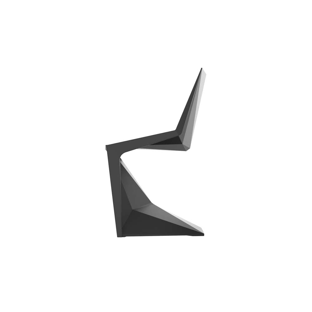 VOXEL Silla (4 Pack) Sin Brazos Apilable para exterior | VONDOM. Silla de diseño moderno para jardín o terraza. Dimensiones: 54x54x85 Diseñado por Karim Rashid . Fabricado por inyección de resina de alta resistencia reforzada con fibra de vidrio y tratamiento UV.