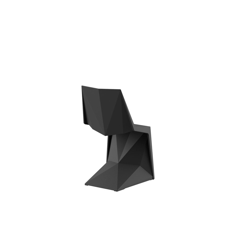 VOXEL Silla MINI (4 Pack) Sin Brazos Apilable para exterior | VONDOM. Silla de diseño moderno para jardín o terraza. Dimensiones: 42x44x70 Diseñado por Karim Rashid. Fabricado por inyección de resina de alta resistencia reforzada con fibra de vidrio y tratamiento UV.