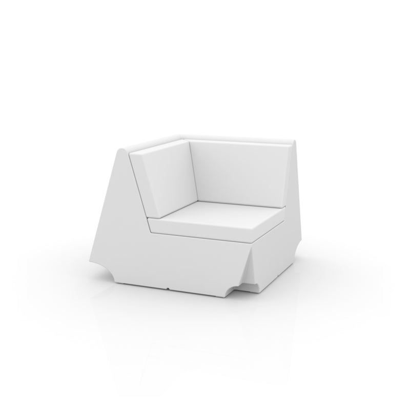 REST Sofa Módulo Esquina 94x94x74 para exterior | VONDOM. Sofa Modular de diseño moderno para jardín o terraza. Dimensiones: 94x94x74 Diseñado por ACero. Fabricado en rotomoldeo de resina de polietileno de alta resistencia reforzada con fibra de vidrio y tratamiento UV.