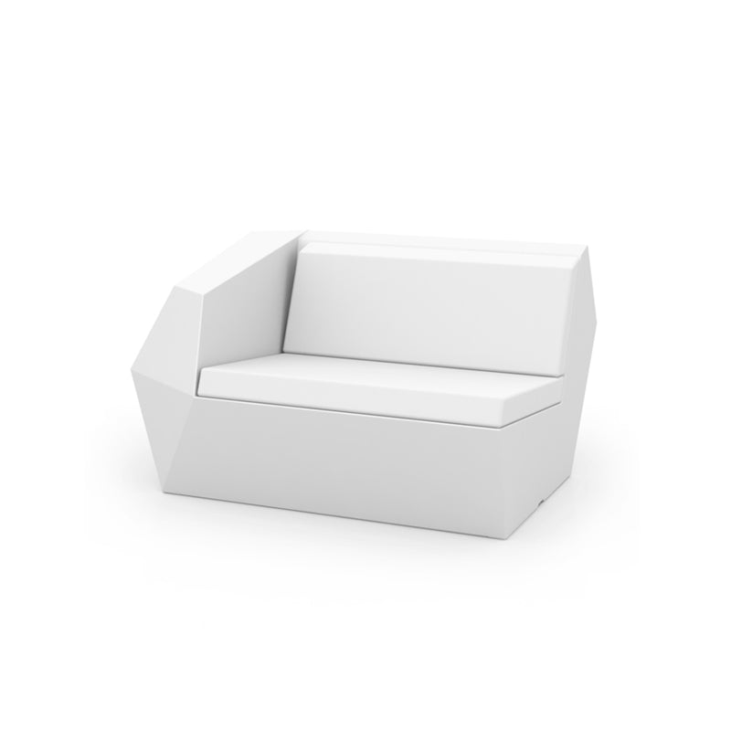 FAZ Sofa Módulo Derecha para exterior | VONDOM. Sofa Modular de diseño moderno para jardín o terraza. Dimensiones: 121x100x70 Diseñado por Ramón Esteve. Fabricado en rotomoldeo de resina de polietileno de alta resistencia reforzada con fibra de vidrio y tratamiento UV.