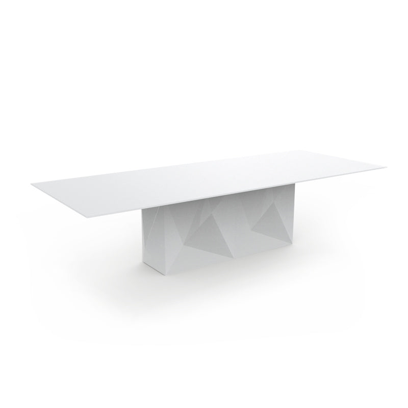 FAZ Mesa 200x100x74 para exterior | VONDOM. Mesa de diseño moderno para jardín o terraza. Dimensiones: 300x120x74 Diseñado por Ramón Esteve. Fabricado en rotomoldeo de resina de polietileno de alta resistencia reforzada con fibra de vidrio y tratamiento UV.