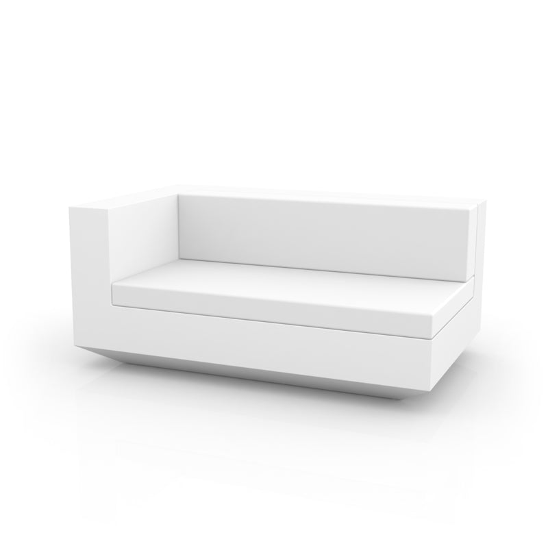 VELA Sofa Módulo Derecha XL para exterior | VONDOM. Sofa Modular de diseño moderno para jardín o terraza. Dimensiones: 100x160x72 Diseñado por Ramón Esteve. Fabricado en rotomoldeo de resina de polietileno de alta resistencia reforzada con fibra de vidrio y tratamiento UV.