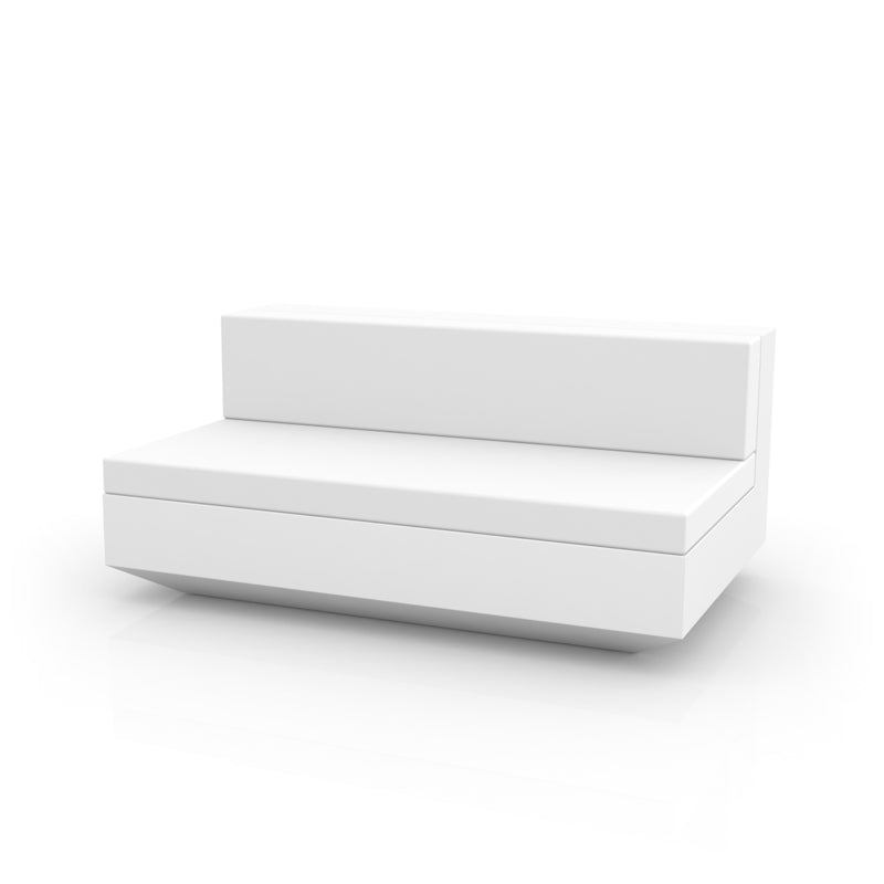 VELA Sofa Módulo Central XL para exterior | VONDOM. Sofa Modular de diseño moderno para jardín o terraza. Dimensiones: 160x100x72 Diseñado por Ramón Esteve. Fabricado en rotomoldeo de resina de polietileno de alta resistencia reforzada con fibra de vidrio y tratamiento UV.