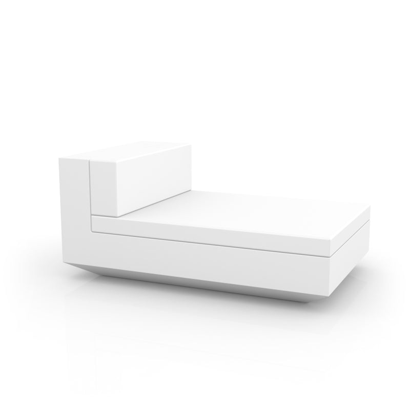 VELA Sofa Módulo Central Chaiselongue para exterior | VONDOM. Sofa Modular de diseño moderno para jardín o terraza. Dimensiones: 100x160x72 Diseñado por Ramón Esteve. Fabricado en rotomoldeo de resina de polietileno de alta resistencia reforzada con fibra de vidrio y tratamiento UV.