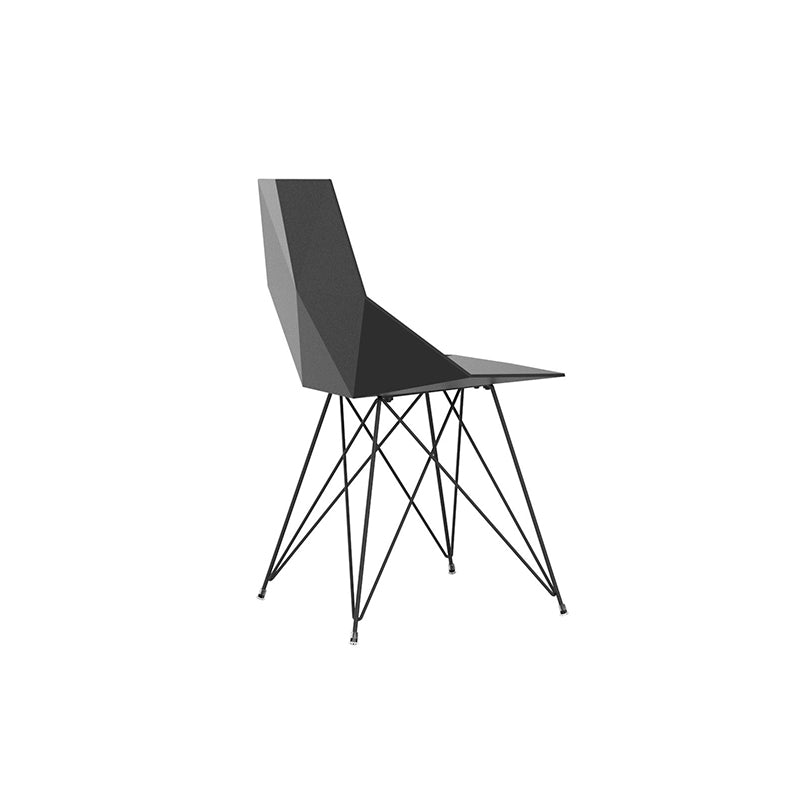 FAZ Silla Patas Metal (4 Pack) Sin Brazos para exterior | VONDOM. Silla de diseño moderno para jardín o terraza. Dimensiones: 47x50x80 Diseñado por Ramón Esteve. Fabricado por inyección de resina de alta resistencia reforzada con fibra de vidrio y tratamiento UV.