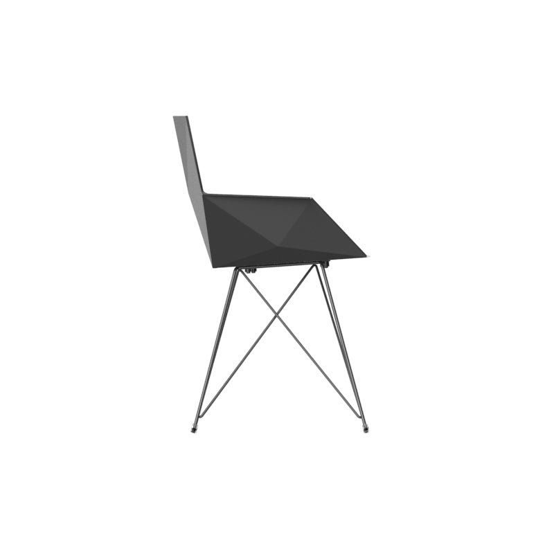 FAZ Silla con Brazos Patas Metal (4 Pack) para exterior | VONDOM. Silla de diseño moderno para jardín o terraza. Dimensiones: 57x50x80 Diseñado por Ramón Esteve. Fabricado por inyección de resina de alta resistencia reforzada con fibra de vidrio y tratamiento UV.