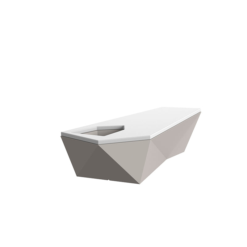 FAZ Banco 200x85x45 para exterior | VONDOM. Banco de diseño moderno para jardín o terraza. Dimensiones: 85x200x45 Diseñado por Ramón Esteve. Fabricado en rotomoldeo de resina de polietileno de alta resistencia reforzada con fibra de vidrio y tratamiento UV.