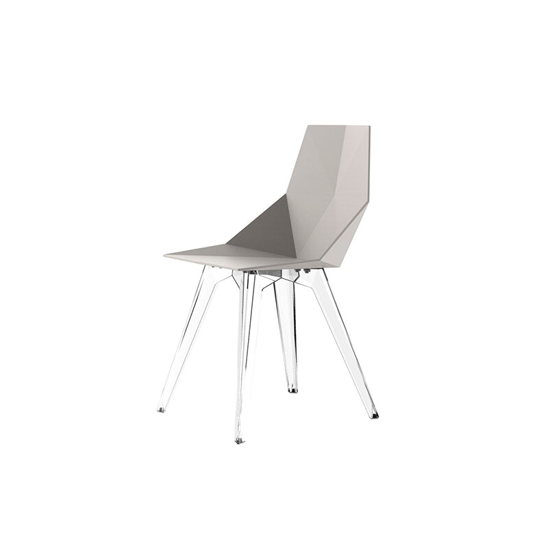 FAZ Silla Patas Transparentes (4 Pack) Sin Brazos para exterior | VONDOM. Silla de diseño moderno para jardín o terraza. Dimensiones: 47x50x80 Diseñado por Ramón Esteve. Fabricado por inyección de resina de alta resistencia reforzada con fibra de vidrio y tratamiento UV.