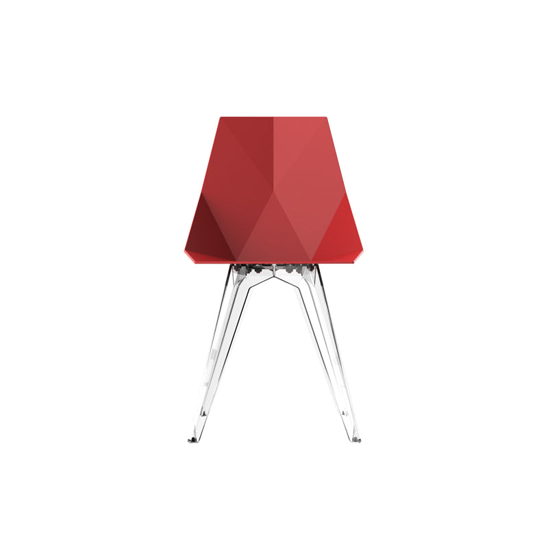 FAZ Silla Patas Transparentes (4 Pack) Sin Brazos para exterior | VONDOM. Silla de diseño moderno para jardín o terraza. Dimensiones: 47x50x80 Diseñado por Ramón Esteve. Fabricado por inyección de resina de alta resistencia reforzada con fibra de vidrio y tratamiento UV.
