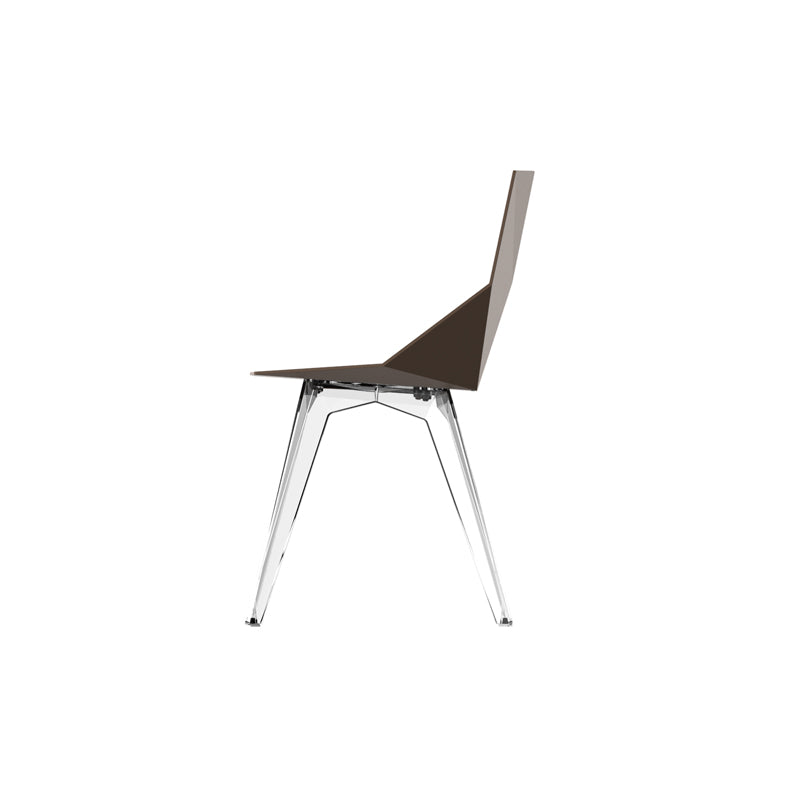FAZ Silla Patas Transparentes (4 Pack) Sin Brazos para exterior | VONDOM. Silla de diseño moderno para jardín o terraza. Dimensiones: 47x50x80 Diseñado por Ramón Esteve. Fabricado por inyección de resina de alta resistencia reforzada con fibra de vidrio y tratamiento UV.