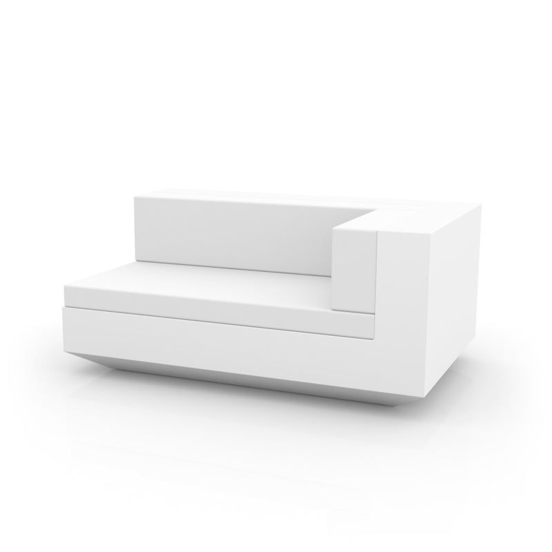 VELA Sofa Derecha Chaiselongue XL para exterior | VONDOM. Sofa Modular de diseño moderno para jardín o terraza. Dimensiones: 100x160x72 Diseñado por Ramón Esteve. Fabricado en rotomoldeo de resina de polietileno de alta resistencia reforzada con fibra de vidrio y tratamiento UV.