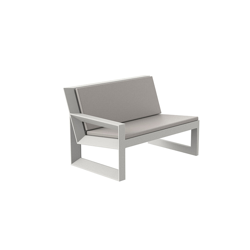 FRAME Sofa Módulo Derecha para exterior | VONDOM. Sofa Modular de diseño moderno para jardín o terraza. Dimensiones: 120x82x80 Diseñado por Ramón Esteve. Fabricado en rotomoldeo de resina de polietileno de alta resistencia reforzada con fibra de vidrio y tratamiento UV.