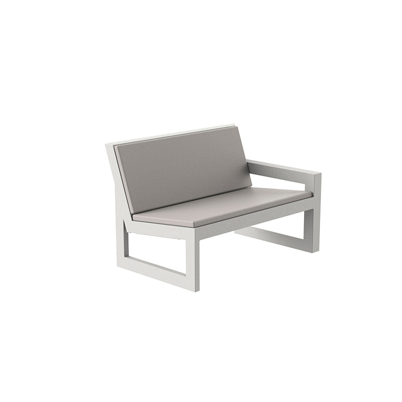 FRAME Sofa Módulo Izquierda para exterior | VONDOM. Sofa Modular de diseño moderno para jardín o terraza. Dimensiones: 120x82x80 Diseñado por Ramón Esteve. Fabricado en rotomoldeo de resina de polietileno de alta resistencia reforzada con fibra de vidrio y tratamiento UV.