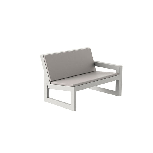 FRAME Sofa Módulo Izquierda para exterior | VONDOM. Sofa Modular de diseño moderno para jardín o terraza. Dimensiones: 120x82x80 Diseñado por Ramón Esteve. Fabricado en rotomoldeo de resina de polietileno de alta resistencia reforzada con fibra de vidrio y tratamiento UV.