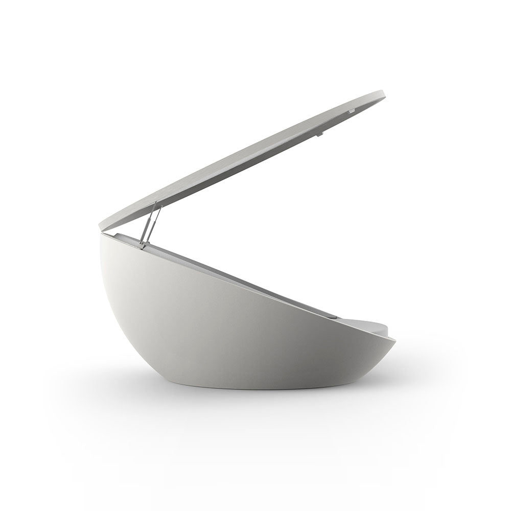 ULM Daybed con parasol para exterior | VONDOM. Daybed de diseño moderno para jardín o terraza. Dimensiones: 210x200x97 Diseñado por Ramón Esteve. Fabricado en rotomoldeo de resina de polietileno de alta resistencia reforzada con fibra de vidrio y tratamiento UV.