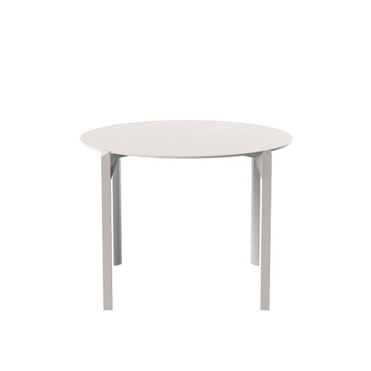 QUARTZ Mesa Ø100cm Apilable para exterior | VONDOM. Mesa de diseño moderno para jardín o terraza. Dimensiones: Ø100x73 Diseñado por Ramón Esteve. Fabricado por inyección de resina de alta resistencia reforzada con fibra de vidrio y tratamiento UV.