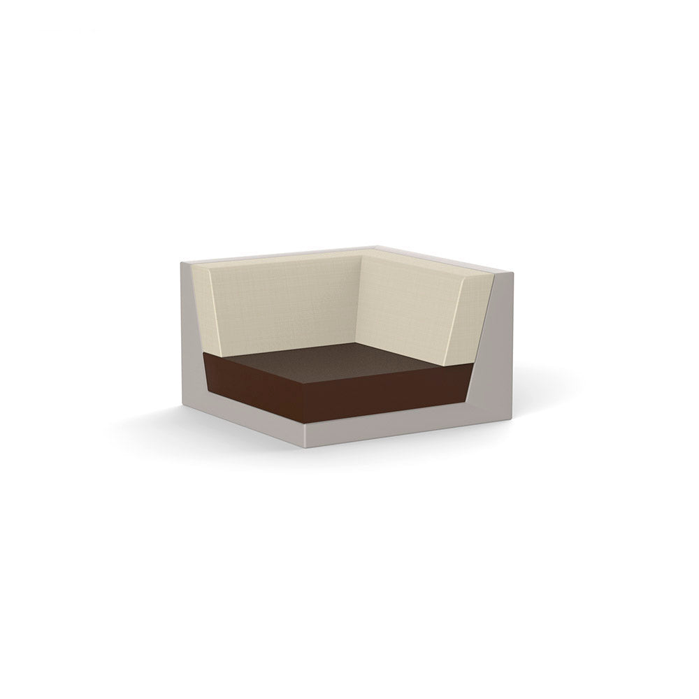 PIXEL Módulo Derecha para exterior | VONDOM. Sofa Modular de diseño moderno para jardín o terraza. Dimensiones: 101x101x63 Diseñado por Ramón Esteve. Fabricado en rotomoldeo de resina de polietileno de alta resistencia reforzada con fibra de vidrio y tratamiento UV.