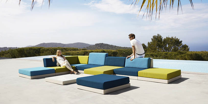 PIXEL Módulo Corner para exterior | VONDOM. Sofa Modular de diseño moderno para jardín o terraza. Dimensiones: 101x101x63 Diseñado por Ramón Esteve. Fabricado en rotomoldeo de resina de polietileno de alta resistencia reforzada con fibra de vidrio y tratamiento UV.