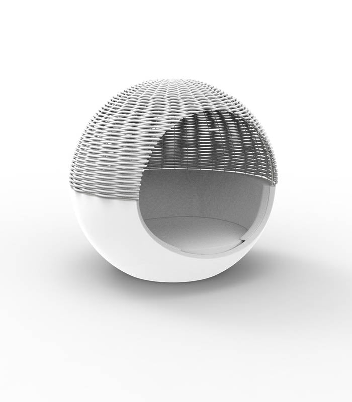 Daybed MOON Capota de cuerda trenzada