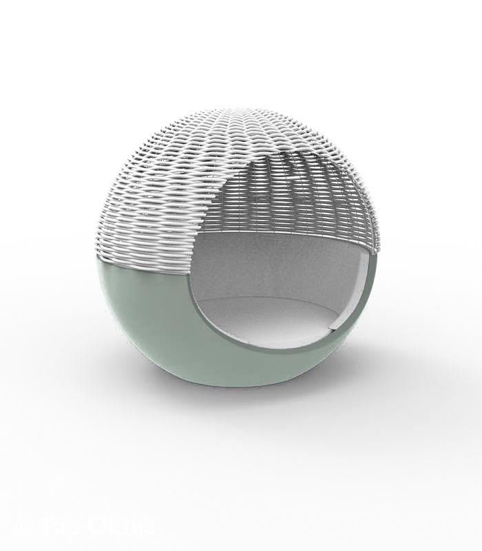 Daybed MOON Capota de cuerda trenzada
