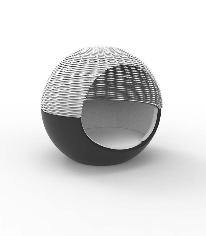Daybed MOON Capota de cuerda trenzada