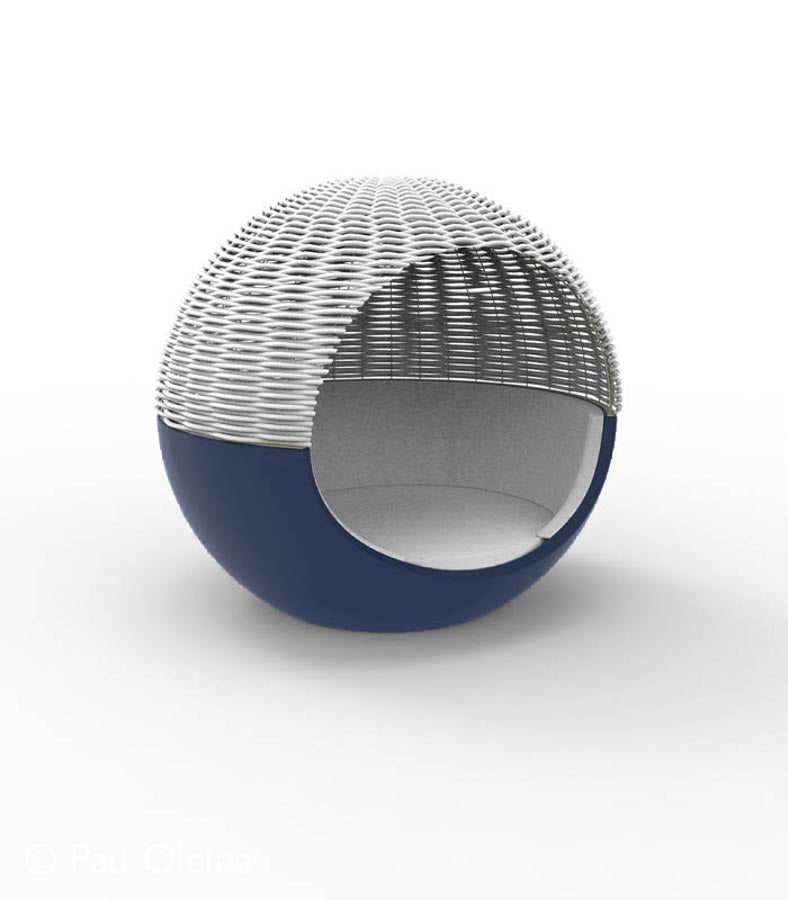 Daybed MOON Capota de cuerda trenzada