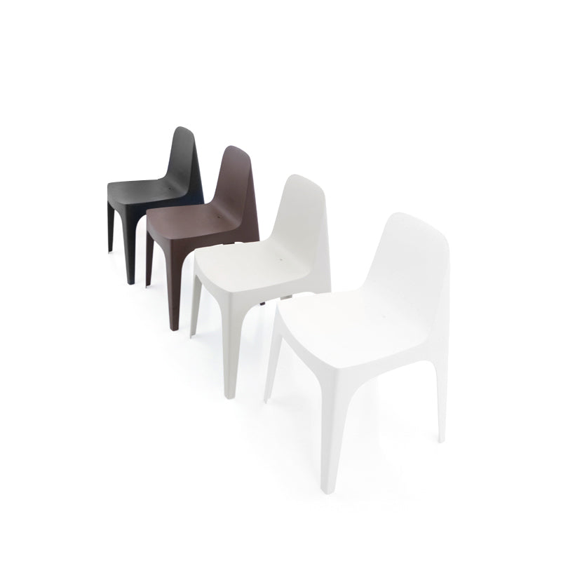 SOLID Silla 49x53x80cm (4 Pack) Sin Brazos Apilable para exterior | VONDOM. Silla de diseño moderno para jardín o terraza. Dimensiones: 49x53x80 Diseñado por Stefano Giovannoni. Fabricado por inyección de resina de alta resistencia reforzada con fibra de vidrio y tratamiento UV.
