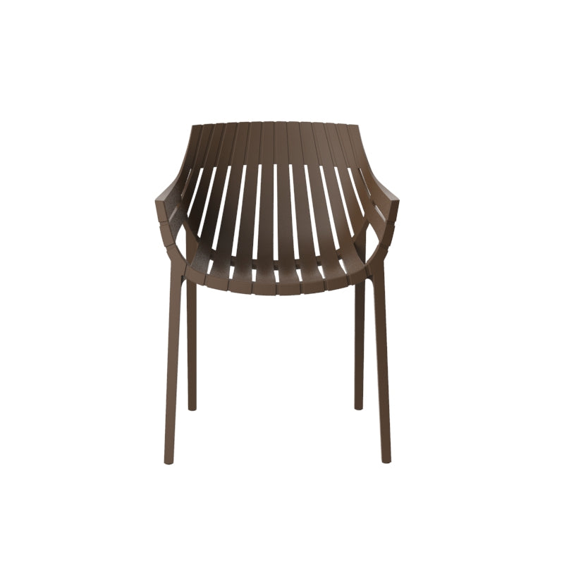 SPRITZ Silla con Brazos 58x54x81 (4 Pack) Apilable para exterior | VONDOM. Silla de diseño moderno para jardín o terraza. Dimensiones: 58x54x81 Diseñado por Archirivolto Design. Fabricado por inyección de resina de alta resistencia reforzada con fibra de vidrio y tratamiento UV.