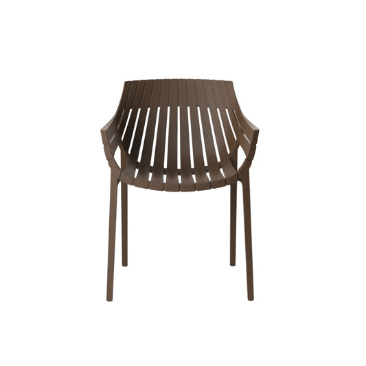 SPRITZ Silla con Brazos 58x54x81 (4 Pack) Apilable para exterior | VONDOM. Silla de diseño moderno para jardín o terraza. Dimensiones: 58x54x81 Diseñado por Archirivolto Design. Fabricado por inyección de resina de alta resistencia reforzada con fibra de vidrio y tratamiento UV.
