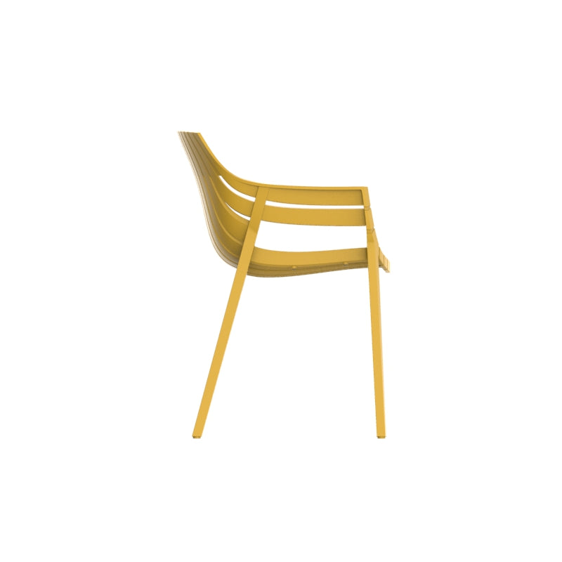 SPRITZ Silla con Brazos 58x54x81 (4 Pack) Apilable para exterior | VONDOM. Silla de diseño moderno para jardín o terraza. Dimensiones: 58x54x81 Diseñado por Archirivolto Design. Fabricado por inyección de resina de alta resistencia reforzada con fibra de vidrio y tratamiento UV.