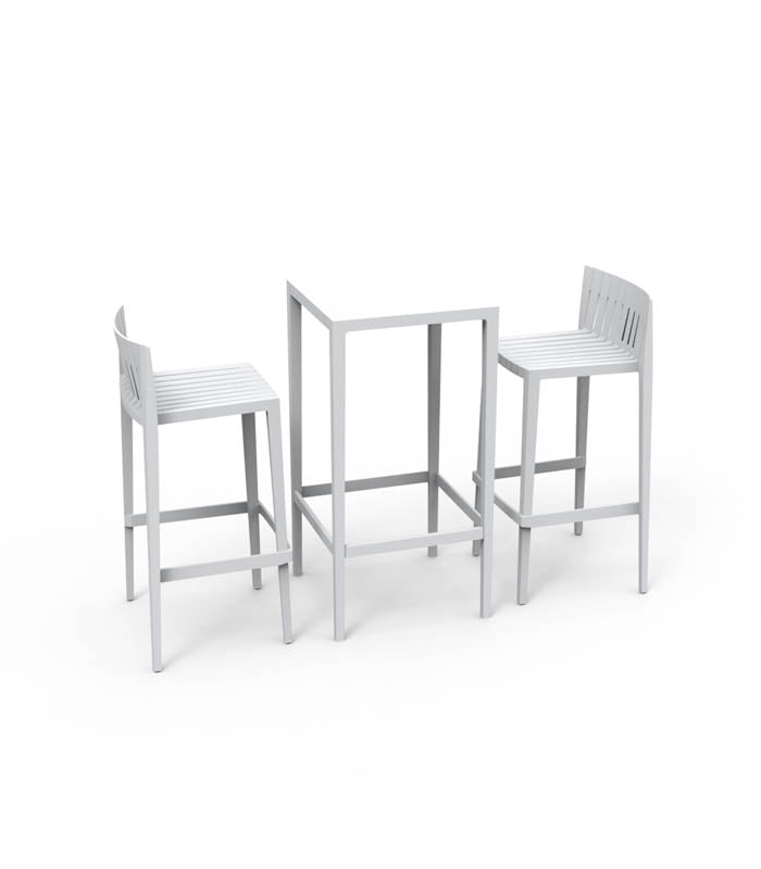 SET Mesa + 2 Taburetes Altos