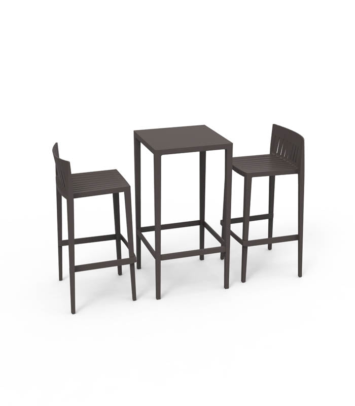 SET Mesa + 2 Taburetes Altos
