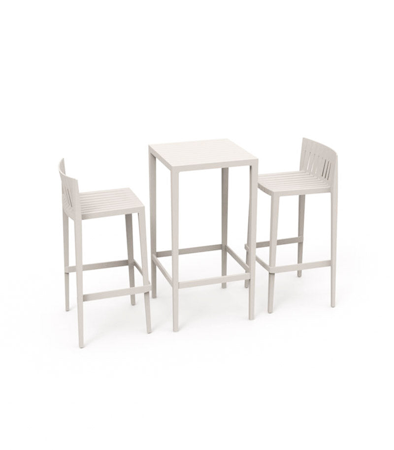SET Mesa + 2 Taburetes Altos