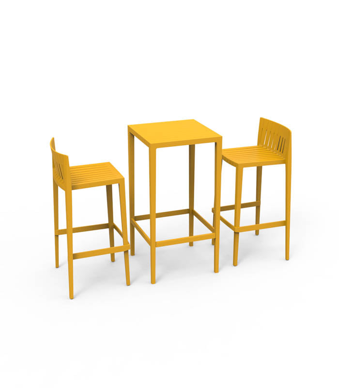 SET Mesa + 2 Taburetes Altos