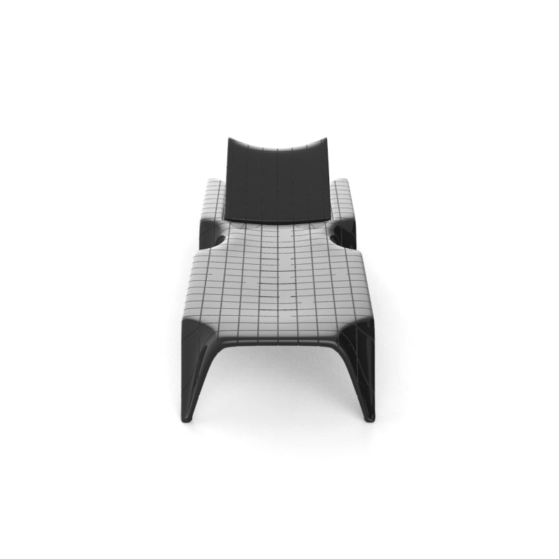 F3 Tumbona 75x210x36 para exterior | VONDOM. Tumbona de diseño moderno para jardín o terraza. Dimensiones: 75x210x36 Diseñado por Fabio Novembre. Fabricado en rotomoldeo de resina de polietileno de alta resistencia reforzada con fibra de vidrio y tratamiento UV.