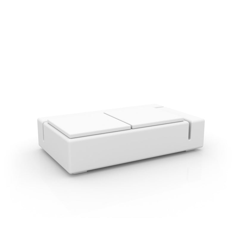 KES Módulo 150x90 Izquierda para exterior | VONDOM. Sofa Modular de diseño moderno para jardín o terraza. Dimensiones: 150x90x40 Diseñado por Buratti. Fabricado en rotomoldeo de resina de polietileno de alta resistencia reforzada con fibra de vidrio y tratamiento UV.