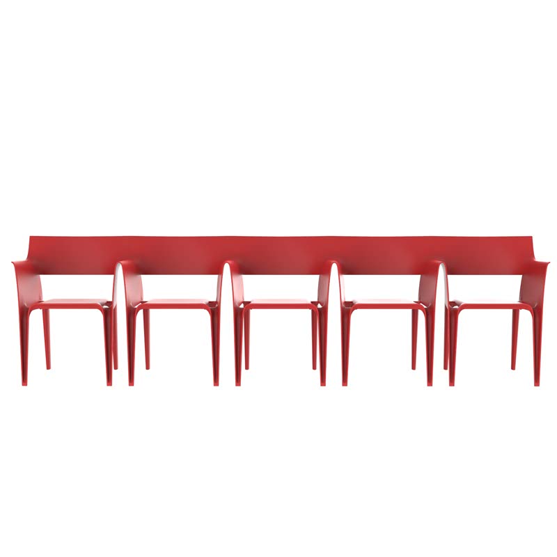 PEDRERA Silla con Brazos 58x62x83 (4 Pack) para exterior | VONDOM. Silla de diseño moderno para jardín o terraza. Dimensiones: 58x62x83 Diseñado por Eugeni Quitllet. Fabricado por inyección de resina de alta resistencia reforzada con fibra de vidrio y tratamiento UV.