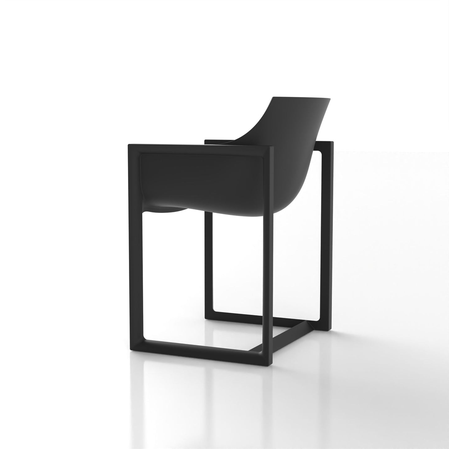 WALL STREET Silla con Brazos 57x53x80cm (4 Pack) para exterior | VONDOM. Silla de diseño moderno para jardín o terraza. Dimensiones: 57x53x80 Diseñado por Eugeni Quitllet. Fabricado por inyección de resina de alta resistencia reforzada con fibra de vidrio y tratamiento UV.