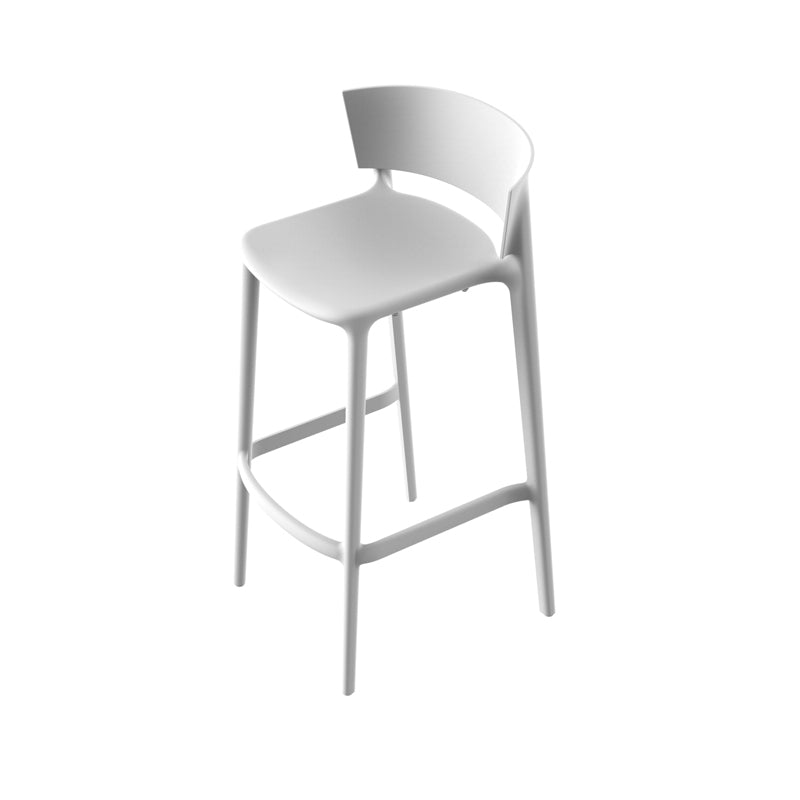 AFRICA Taburete Alto (4 Pack) Apilable para exterior | VONDOM. Taburete de diseño moderno para jardín o terraza. Dimensiones: 48x48x95 Diseñado por Eugeni Quitllet. Fabricado por inyección de resina de alta resistencia reforzada con fibra de vidrio y tratamiento UV.