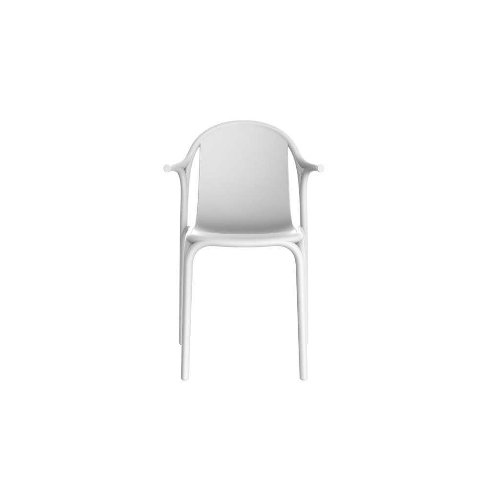 BROOKLYN Silla con Brazos (4 Pack) Apilable para exterior | VONDOM. Silla de diseño moderno para jardín o terraza. Dimensiones: 54x52x83 Diseñado por Eugeni Quitllet. Fabricado por inyección de resina de alta resistencia reforzada con fibra de vidrio y tratamiento UV.