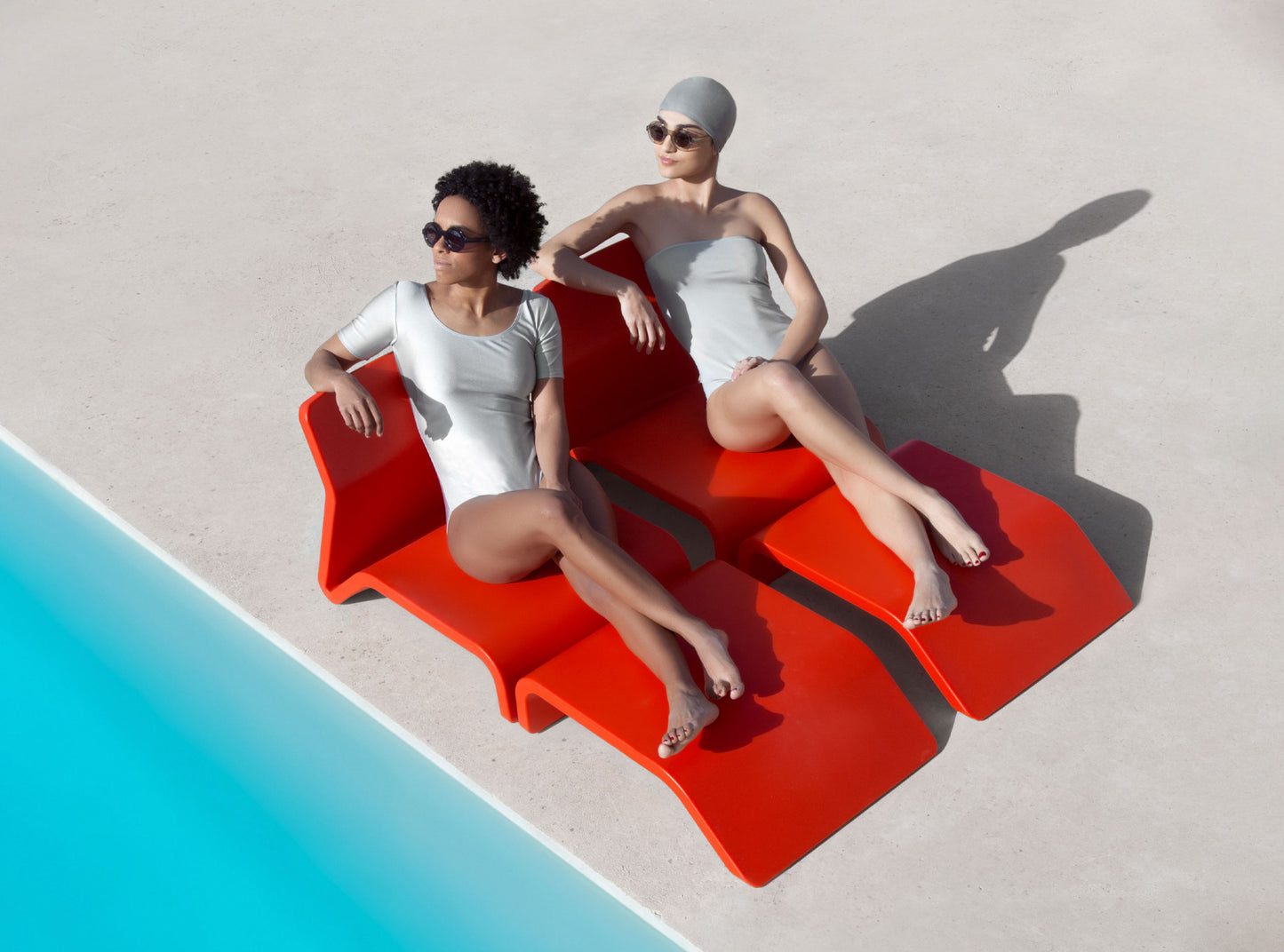 CLIP Sun Lounger / Lounge Chair con Table