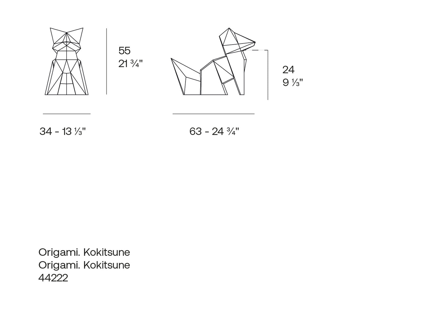 ORIGAMI Kitsune & Kokitsune