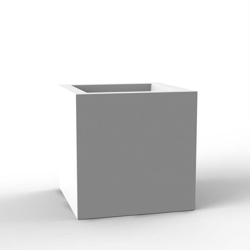 Pot Cube 50x50x50 cm, simple paroi, Vondom blanc