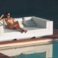 VELA Sofa Módulo Central Chaiselongue para exterior | VONDOM. Sofa Modular de diseño moderno para jardín o terraza. Dimensiones: 100x160x72 Diseñado por Ramón Esteve. Fabricado en rotomoldeo de resina de polietileno de alta resistencia reforzada con fibra de vidrio y tratamiento UV.
