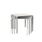 QUARTZ Mesa 79x79cm Apilable para exterior | VONDOM. Mesa de diseño moderno para jardín o terraza. Dimensiones: 79x79x73 Diseñado por Ramón Esteve. Fabricado por inyección de resina de alta resistencia reforzada con fibra de vidrio y tratamiento UV.